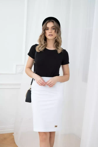 Spódnica damska midi Karina Italian Fashion - biały