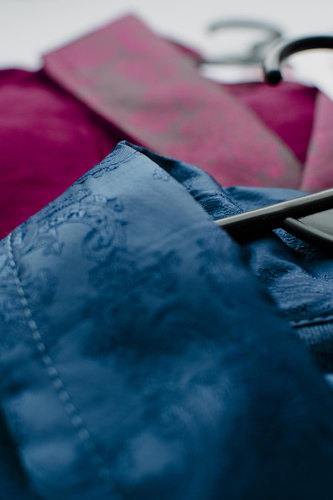 De Lafense Noble 866 – męski szlafrok welurowy z bawełny, krótszy fason