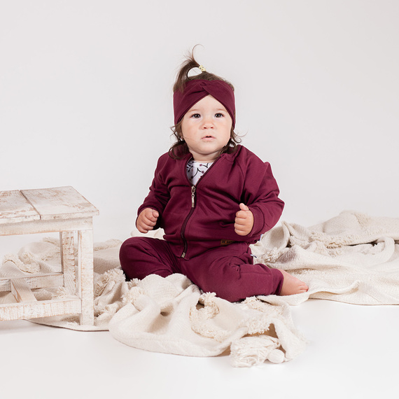 Spodnie dresowe Nicol Alisa 217274 – bawełna, burgund