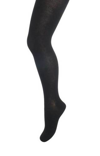 W38.060 Soft Cotton Rajstopy bawełniane gładkie - czarne