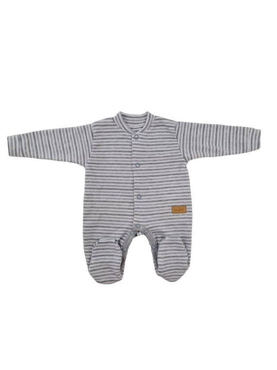 "Lines" Pajac bawełniany Terjan - szary