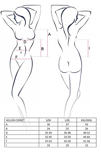 Gorset damski Hellen Corset Passion czarny