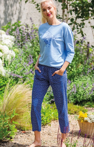 Piżama Damska LNS 550 Key  niebieski