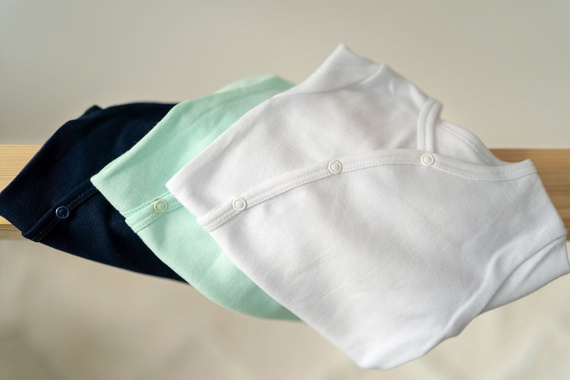 2010 Kopertowe body z długim rękawem Miracle - mięta