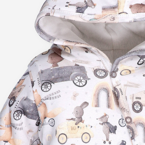 Kombinezon z kapturem Cute Cars Nini druk