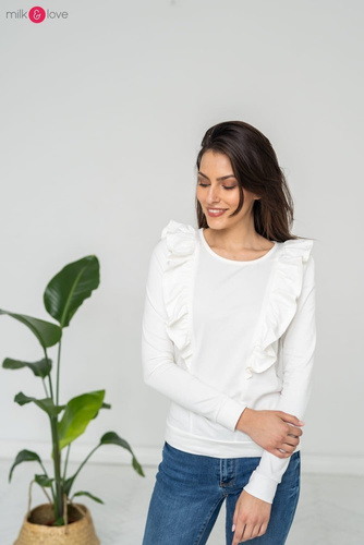Bluzka do karmienia Milky Waves Milk&Love kremowobiały