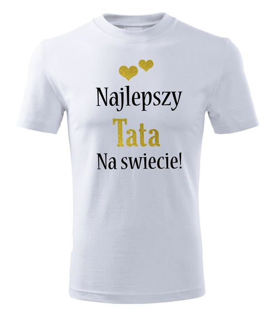 Koszulka męska "Najlepszy tata na świecie" Moocha biały