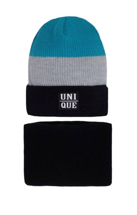 Komplet dla chłopca 46-520 czapka+tuba/komin Ajs