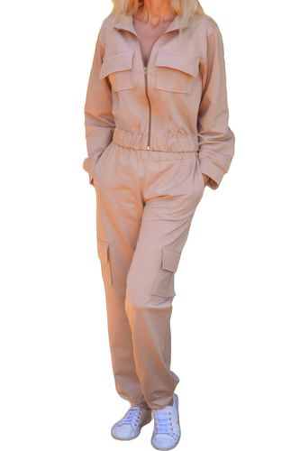 Komplet dresowy Mili Mirale – modny bawełniany dres damski z kieszeniami i zamkiem