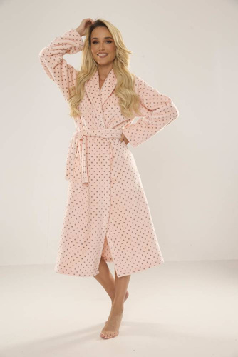 Długi Szlafrok damski 548 Melanie Forex - łosoś