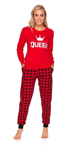 PM.9748 Piżama Damska Doctor Nap - red