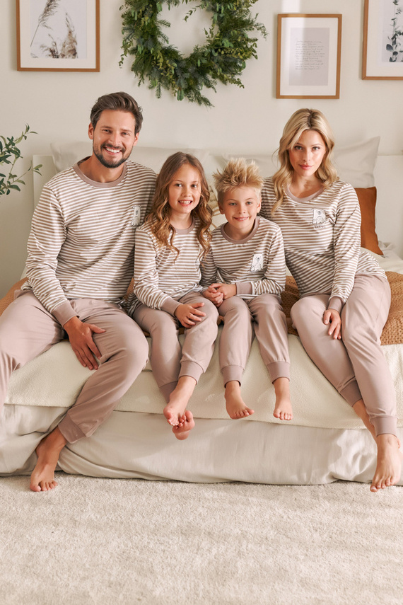 PMB.4530 "Bear" Piżama Męska Doctor Nap - beige