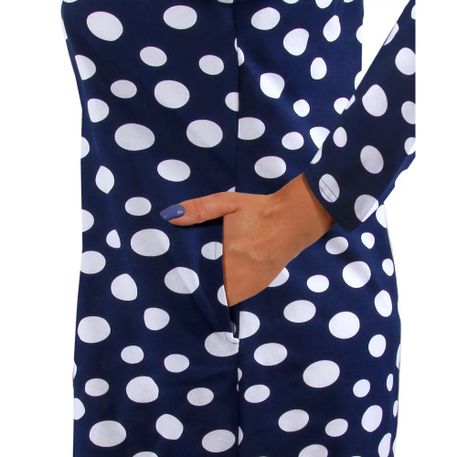 Koszula nocna rękaw 3/4 2077/09 Sesto Senso granatowy 