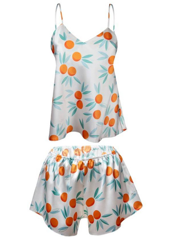 Piżama Damska Satynowa DK-KK DKaren - biały 19