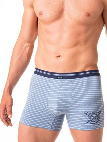 Bokserki męskie MXH 629  Key -paski niebieski