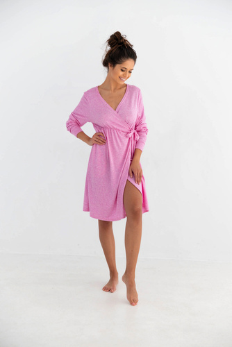 Szlafrok damski Pinkey Sensis - różowy melanż