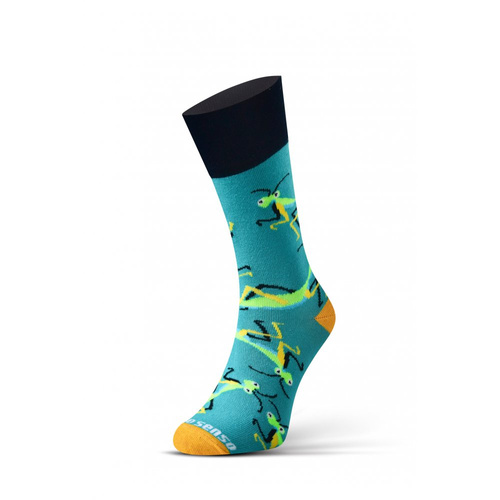 Konik Polny Skarpety długie finest cotton dwie różne Sesto Senso turkusowy