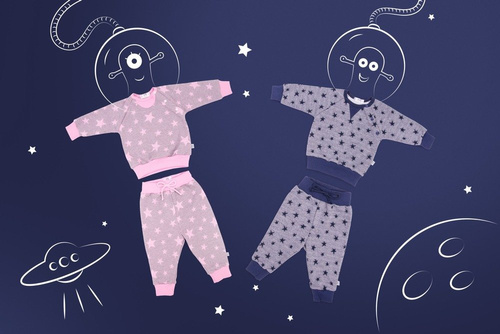 0820R Twinkle Bluzka + spodenki Marija - różowy