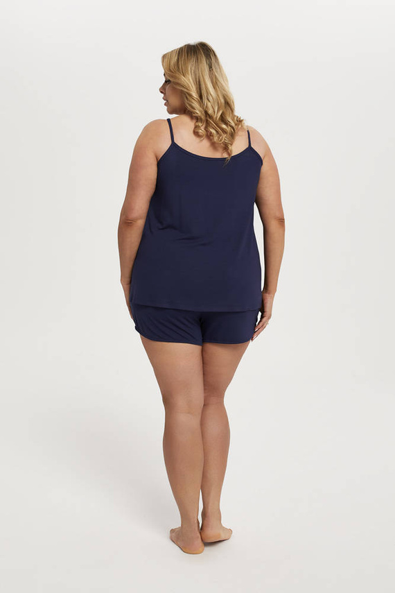 Piżama Damska wąskie ramiączko, spodenki Song Italian Fashion - granatowy