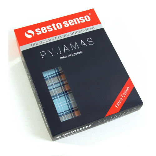 Bawełniana piżama męska 2576/41 Sesto Senso - granatowy 