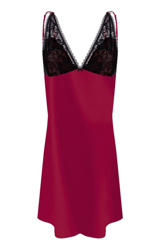 Koszulka satynowa damska Debbie DKaren - Bordo