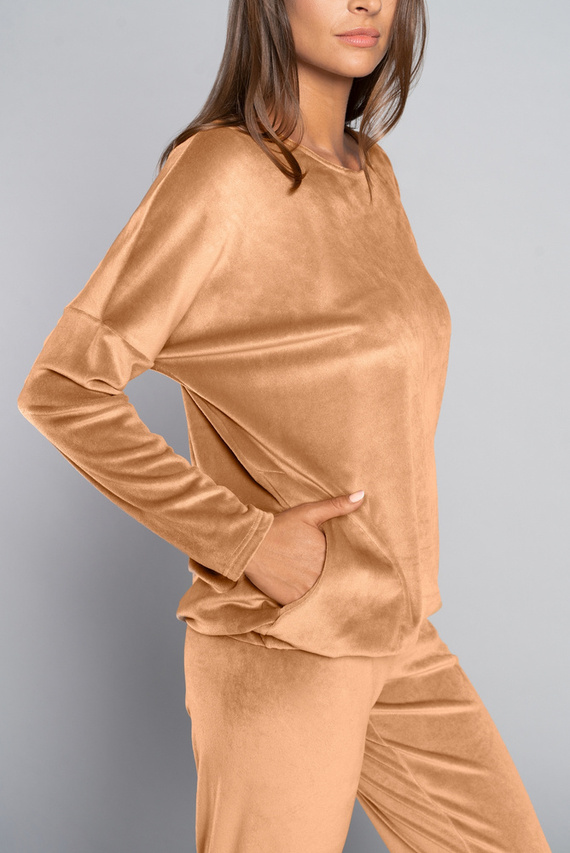 Komplet Damski dł. rękaw, dł. spodnie Juga Italian Fashion czarny