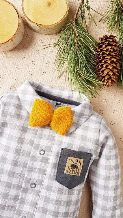 Muszka dziana 218B Jack Marija - musztardowy