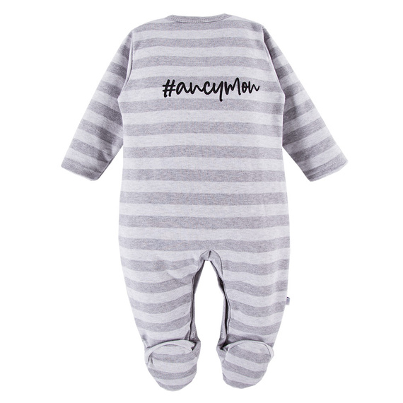 Pajac niemowlęcy 2-pak Ancymon Eevi - szary/zielony