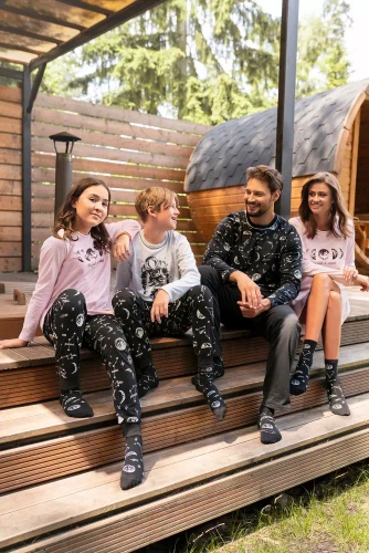 Piżama dla dziewczynki Umbra Italian Fashion- łososiowy/druk 