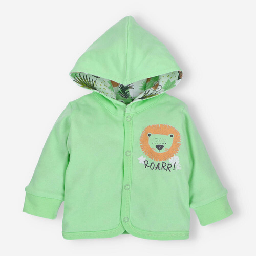 Bluza dwustronna z bawełny organicznej Lion Nini zielony