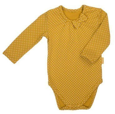 176099 Michalina  Body z długim rękawem Nicol - musztardowy