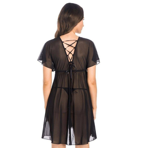 Siateczkowa Koszula Nocna Emma Teyli - czarna