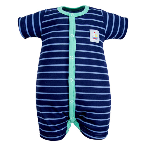 Rampers niemowlęcy „Statki” EEVI – 100% bawełna, idealny na lato