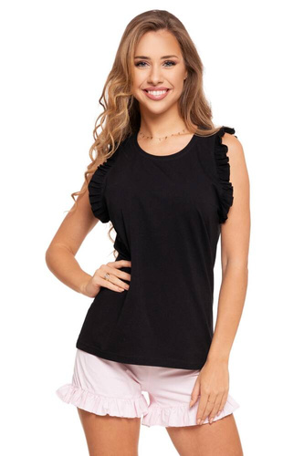 Piżama damska PDD4600-005, PDD4900-017 Moraj - czarny