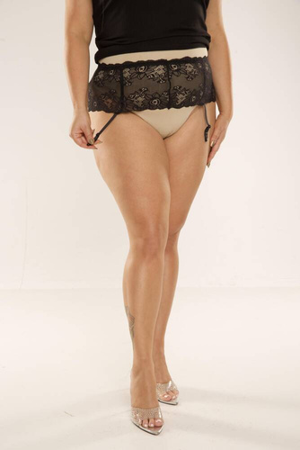 945 Babette Pas do pończoch Forex - czarny