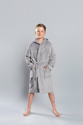 Szlafrok chłopięcy Mimas Italian Fashion- szary