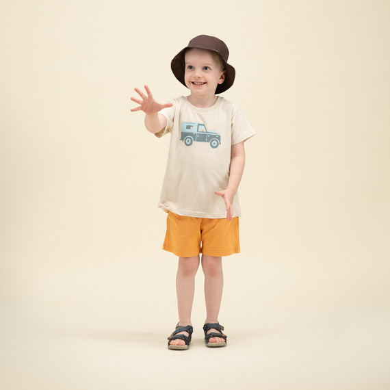 Krótkie spodenki na gumce Safari Pinokio - pomarańczowy