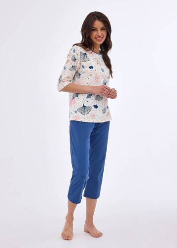 Piżama damska 3/4 147/390 Selena Cornette ecru