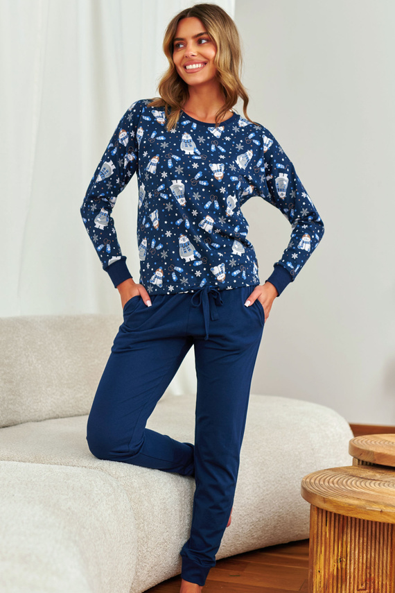 Doctor Nap 5272 – Piżama damska Cozy Bear z bawełny, koszulka i spodnie