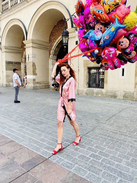 Szlafrok damski 929 Kleoree De Lafense - różowy