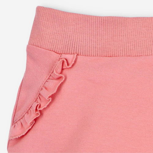 Spodnie dresowe z bawełny organicznej Śliweczki Nini koralowy 