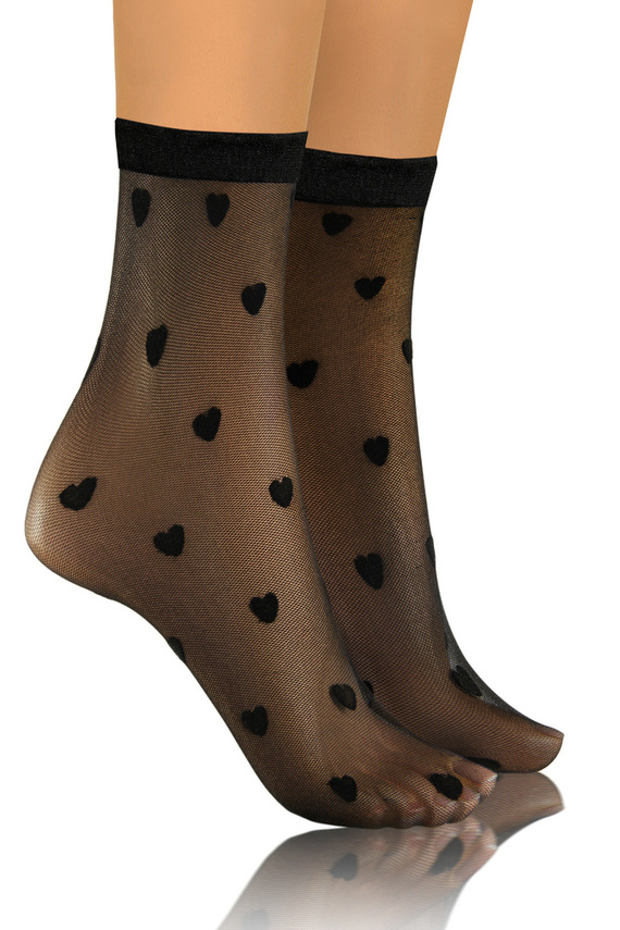 Skarpetki damskie Sesto Senso wzór 04 serca