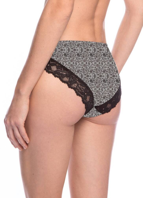 Figi Damskie L-1576 BI Lama beżowy czarny