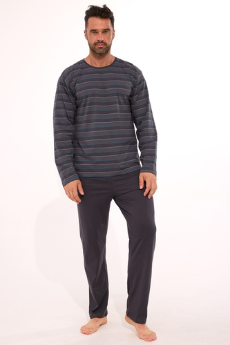 Piżama męska Cornette Various 138/57 Stylowe paski i komfort w eleganckim opakowaniu