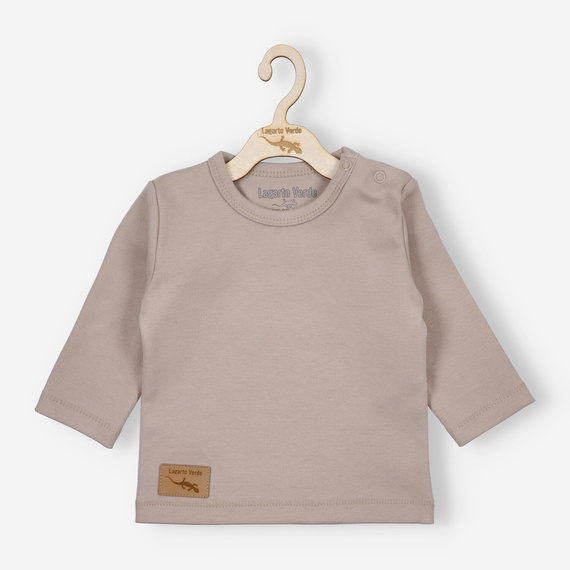 Bluzka gładka Lagarto Verde - beżowy