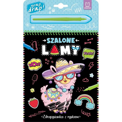 Książeczka zdrapuj szalone lamy z rysikiem Aksjomat