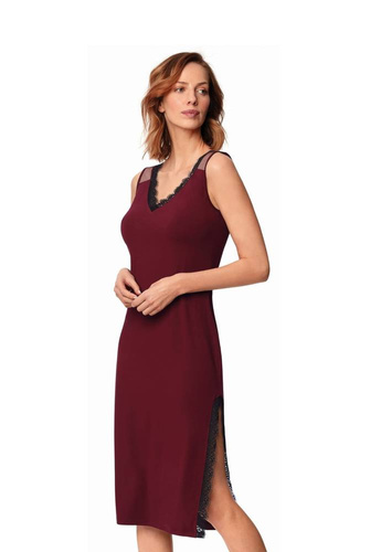 Koszula Nocna Zafira By Night NIPPLEX- burgund