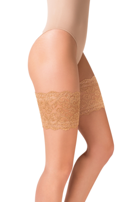 Opaska na uda koronkowa 509 Gabriella beige/odc.beżowego