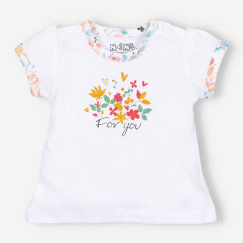 T-shirt z bawełny organicznej Bicycle Nini biały