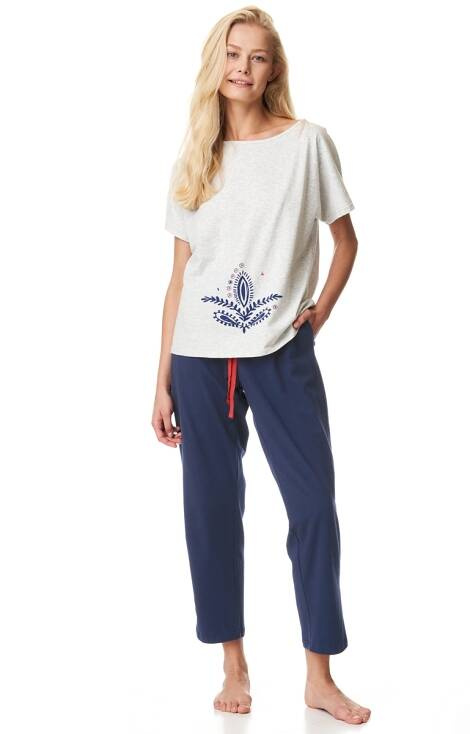 Piżama Damska LNS 338 Key- szara